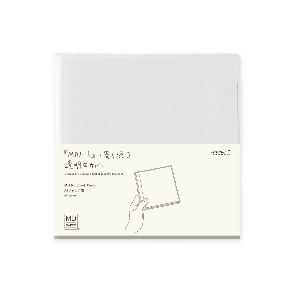 Midori MD Paper Notebook Cover A5 Square Clear